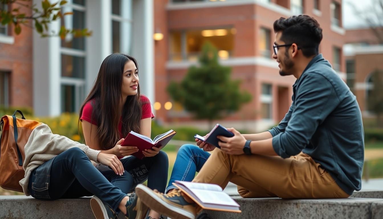Modern university campus for students